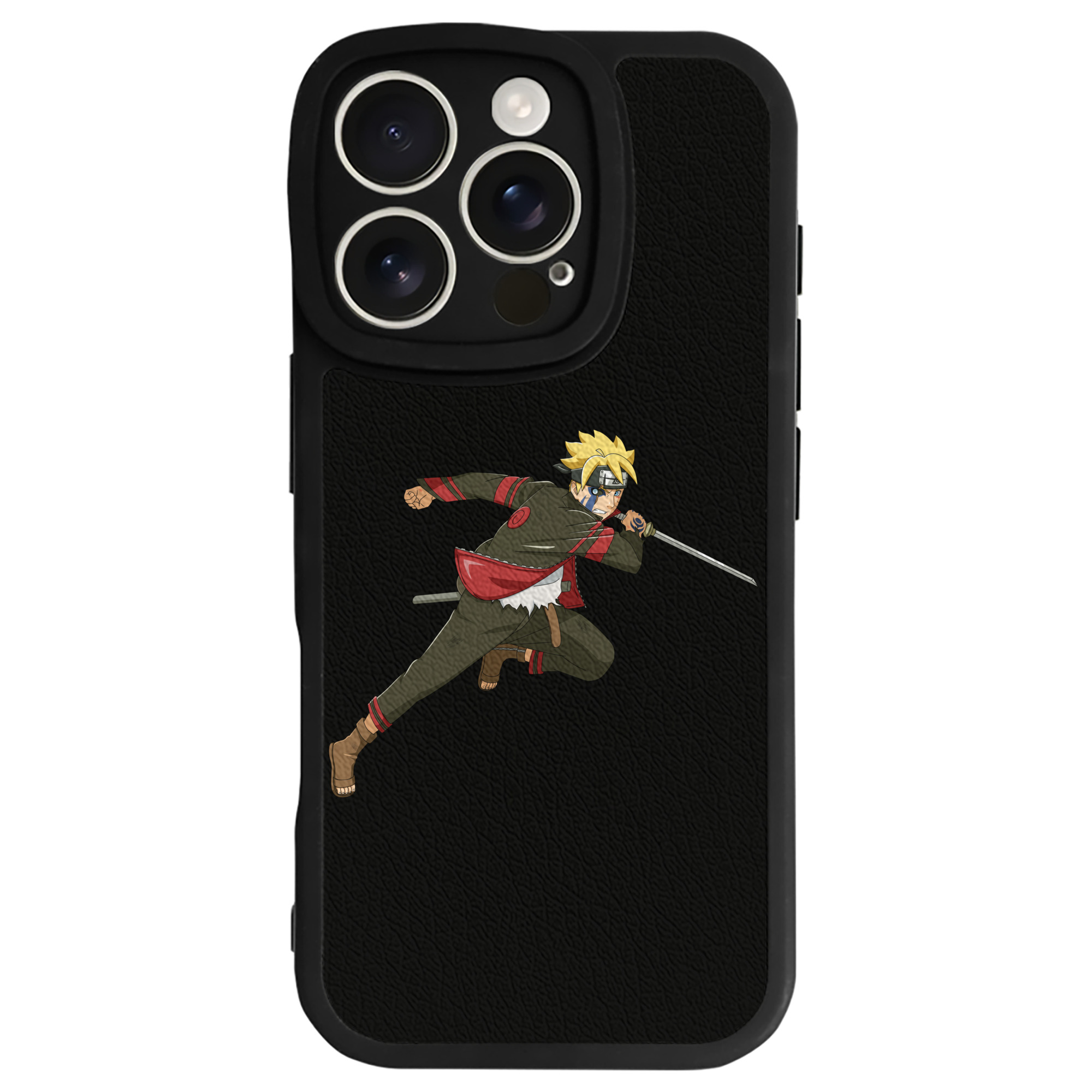 （画像用） NARUTO -ナルト- うずまき ボルト Uzumaki Boruto 【iPhone 16シリーズ対応】シリコンスマホケース（レザー調） 材質：シリコン